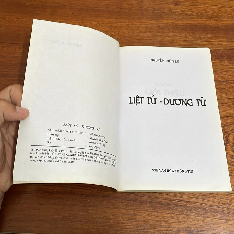 II Tựa sách: Liệt Tử Dương Tử - Nguyễn Hiến Lê - 2002 496891