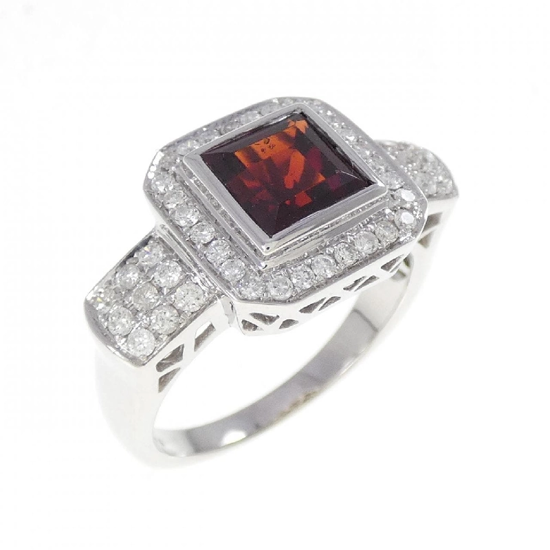 K18WG Garnet Ring - Hàng hiệu Authentic 846635