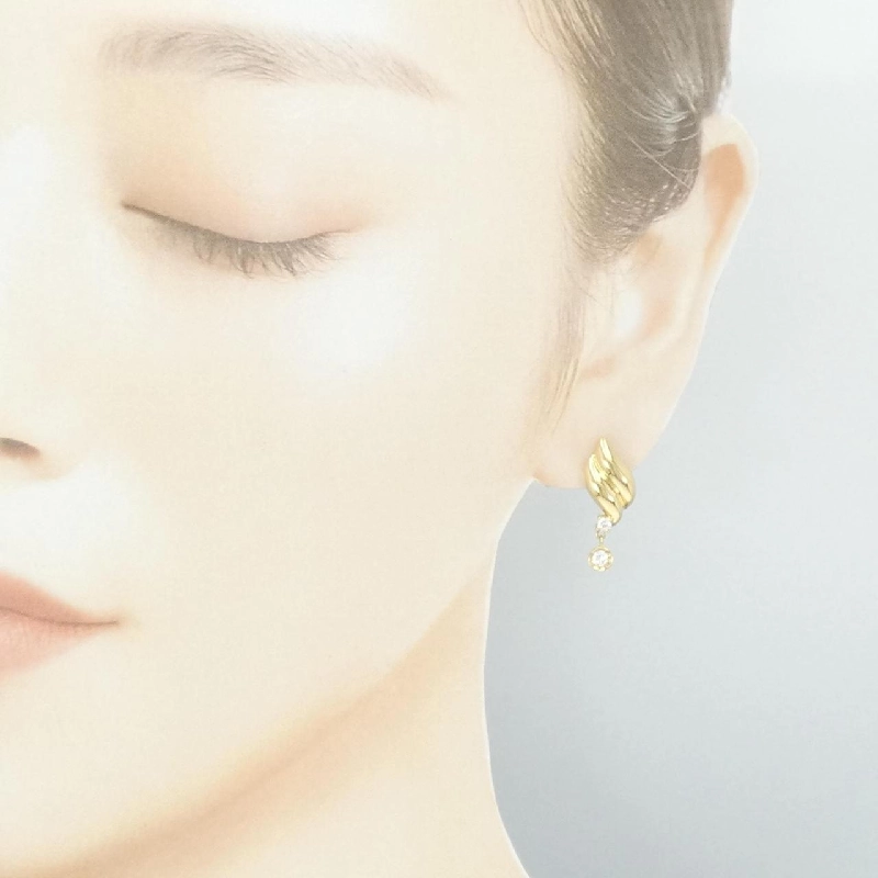 K18YG Bông tai kim cương 0.27CT - Hàng hiệu Chính hãng 870102