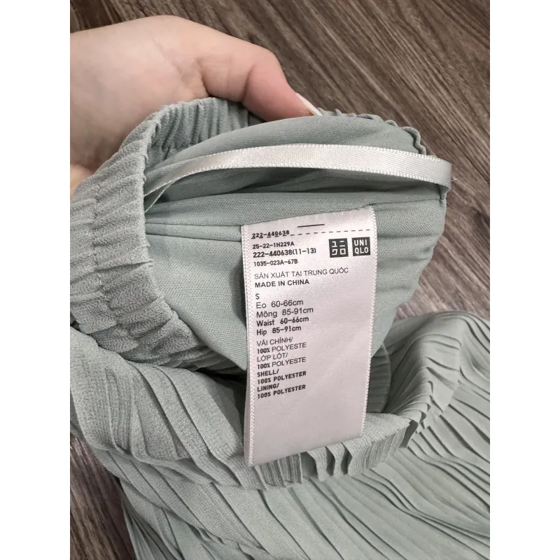 Chân váy dài Uniqlo dáng suông size S xanh mint 1025551
