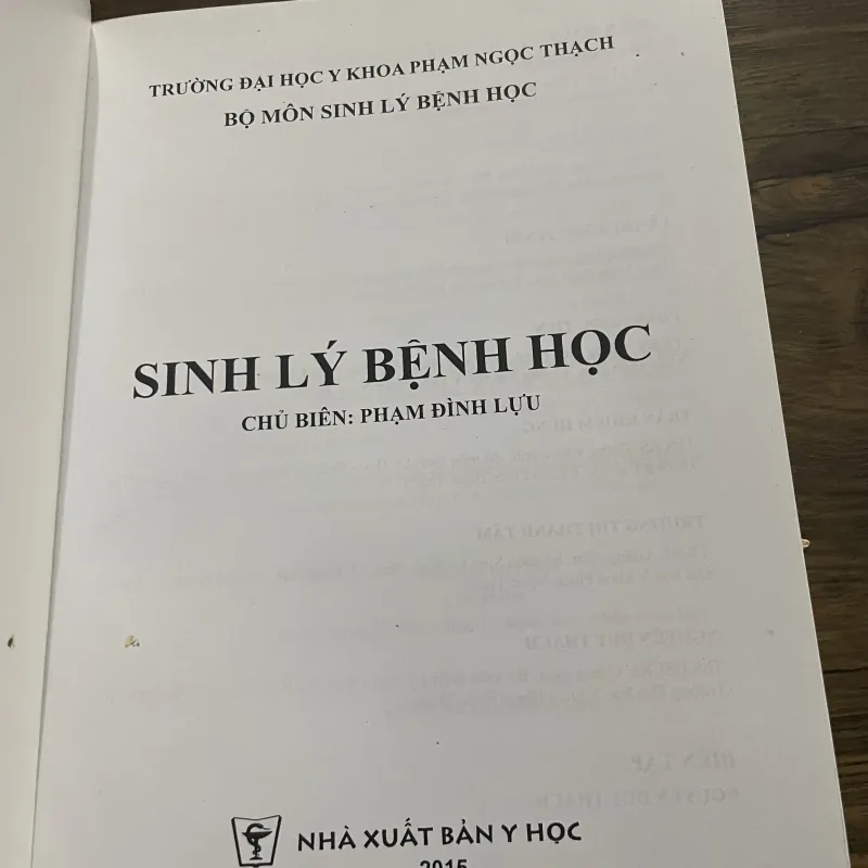 Sinh lý bệnh học - CHỦ BIÊN: PHẠM ĐÌNH LỰU, gần 400 trang khổ lớn  995547
