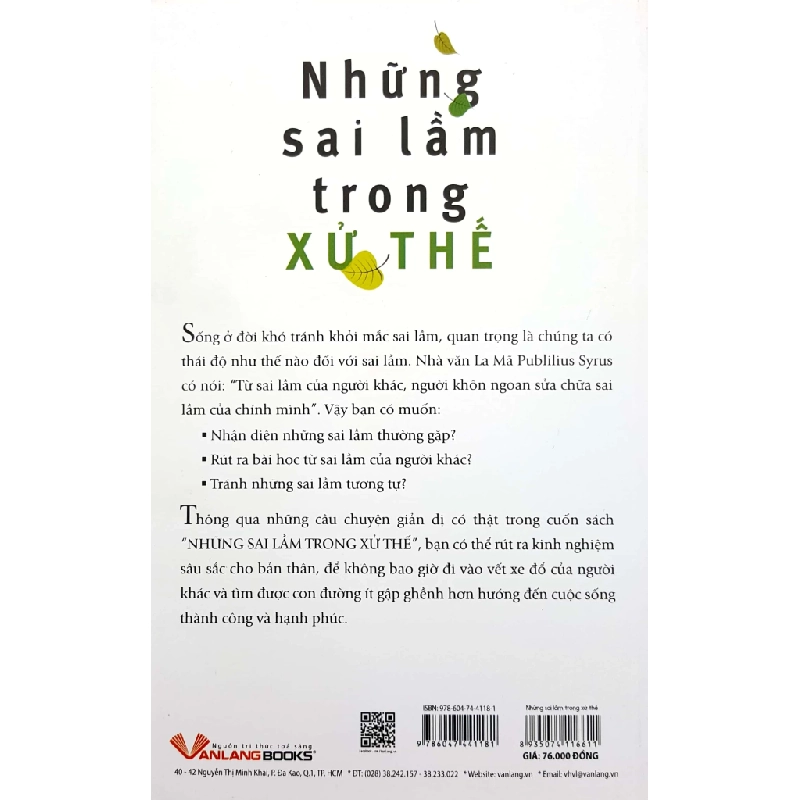 Những Sai Lầm Trong Xử Thế - Tăng Văn 286204