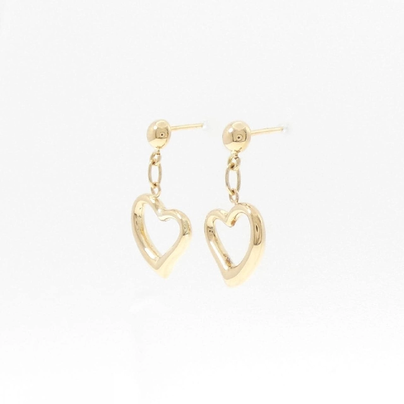 K18YG Bông tai hình trái tim - Hàng hiệu Chính hãng 870909