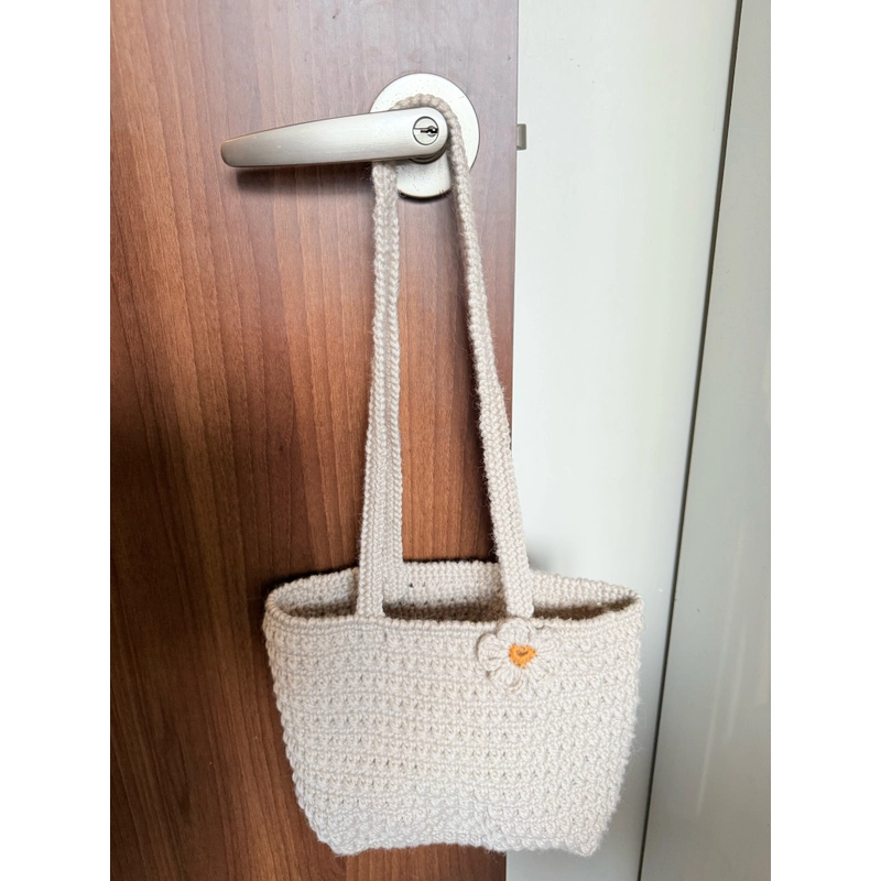 Túi tote nữ làm thủ công bằng len, túi len móc handmade thích hợp đi chơi, đi làm 523531