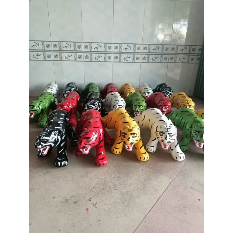 BỘ TƯỢNG 5 ÔNG CỌP ĐẤT NUNG CAO 15CM DÀI 30CM 787154