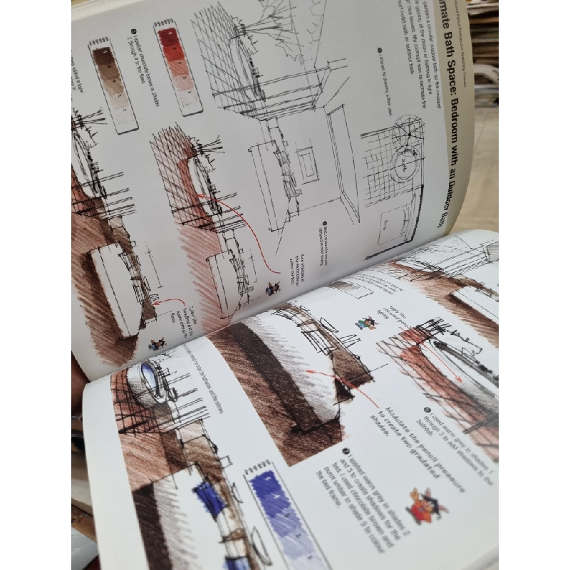 Sketching Interiors : Coloured Pencils (A Step-by-step guide) 448791