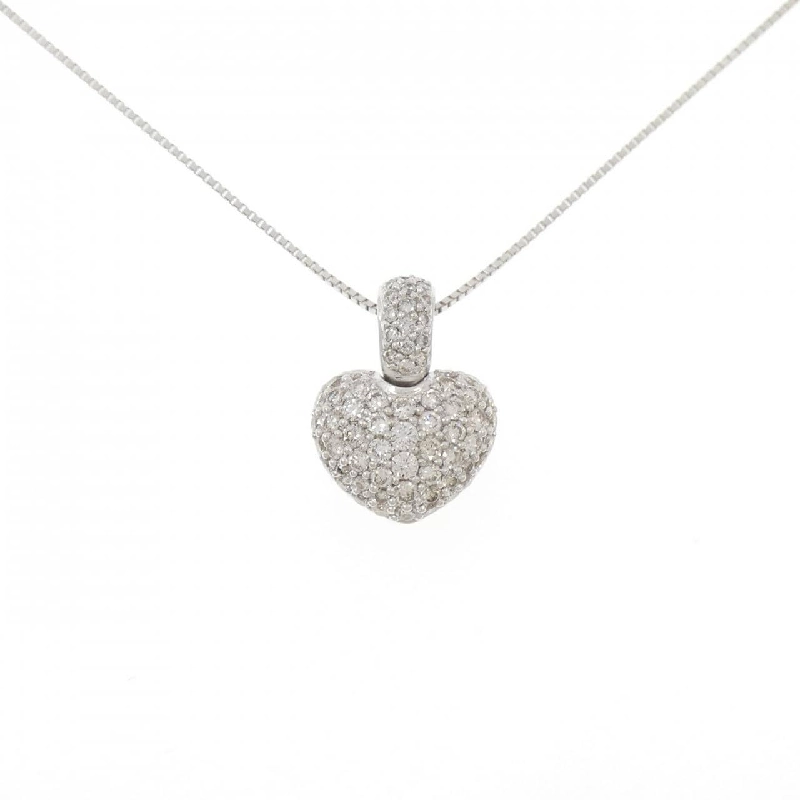 K18WG Dây chuyền kim cương hình trái tim 1.00CT - Hàng hiệu Chính hãng 865492