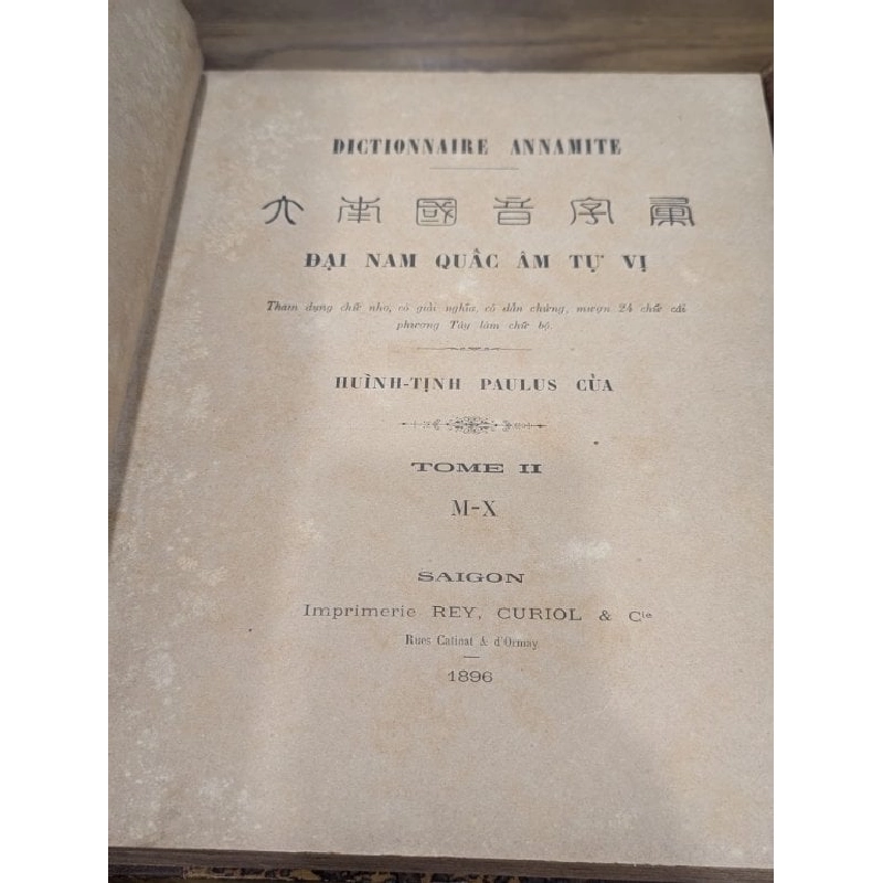 Đại nam quốc âm tự vị - Huình Tịnh Paulus Của ( sách in năm 1985 -1986 bản in lần nhất ) 527827