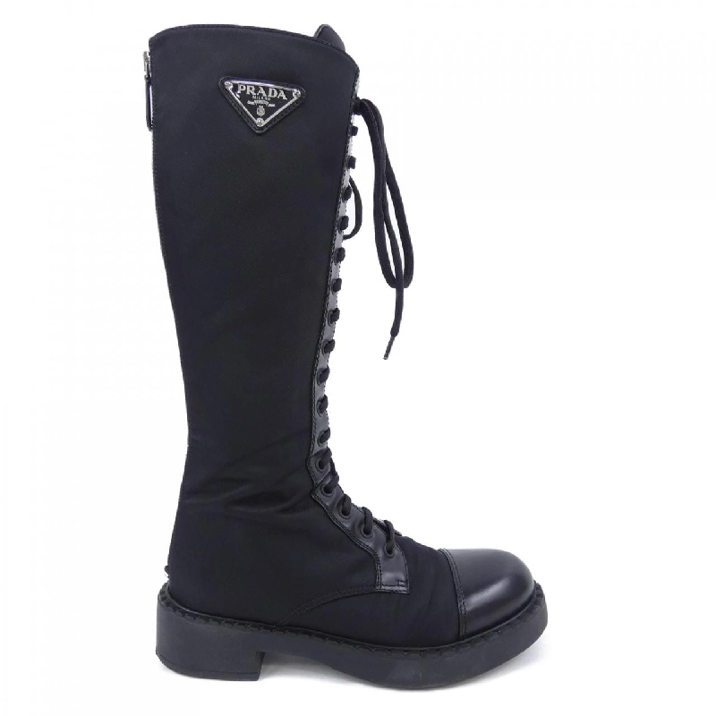 Giày bốt dài PRADA với logo hình tam giác 1W906M - Hàng hiệu Authentic 829521