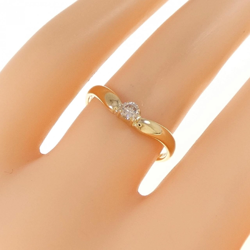 Nhẫn kim cương K18YG 0.11CT 671565