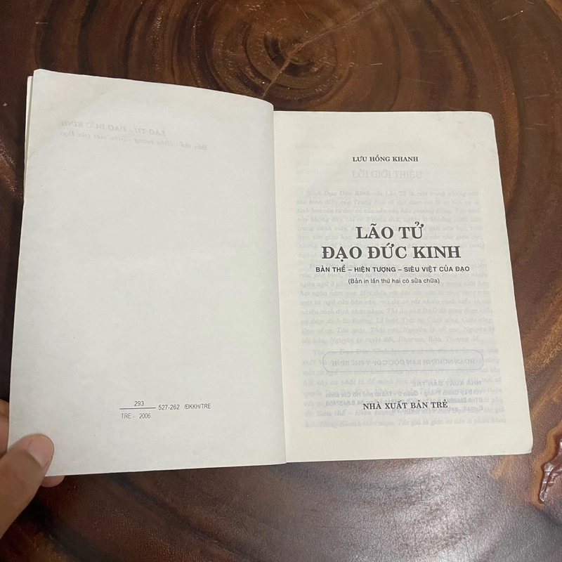 II Tựa sách: Lão Tử Đạo Đức Kinh _ Bản Thể, Hiện Tượng, Siêu Việt Của Đạo - Lưu Hồng Khanh 446253