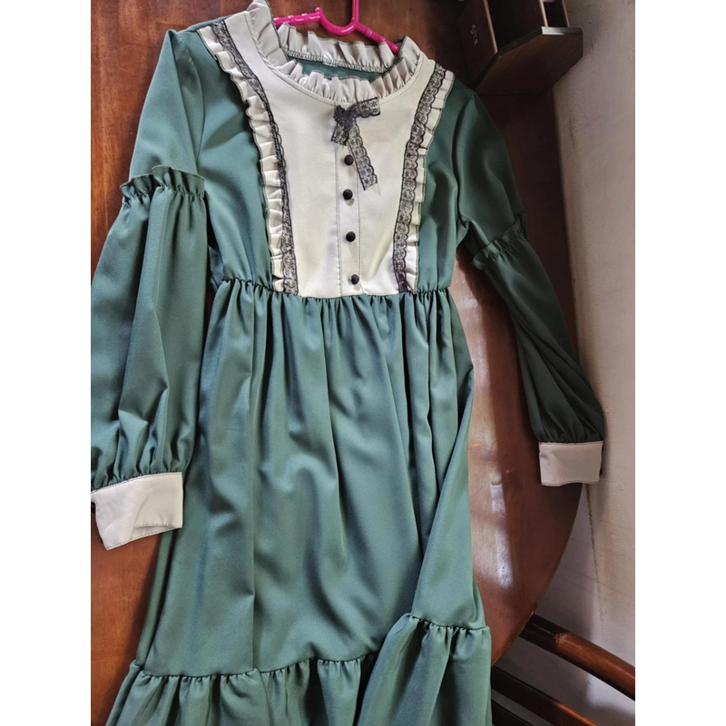 Đầm loli dáng xòe màu xanh Gothic lolita green dark palace (chỉ qua sử dụng 1 lần) 315851