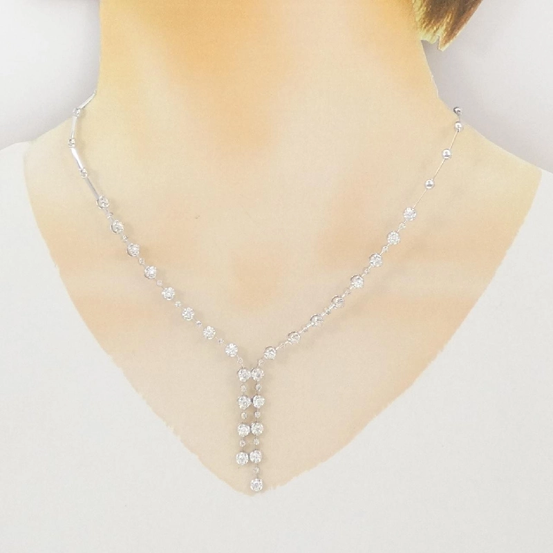K18WG Dây chuyền kim cương 2.00CT - Hàng hiệu Chính hãng 859961