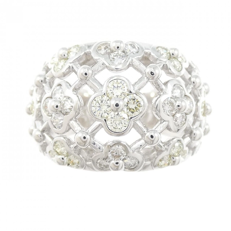 Nhẫn kim cương hoa K18WG 1.32CT - Hàng hiệu Authentic 850342