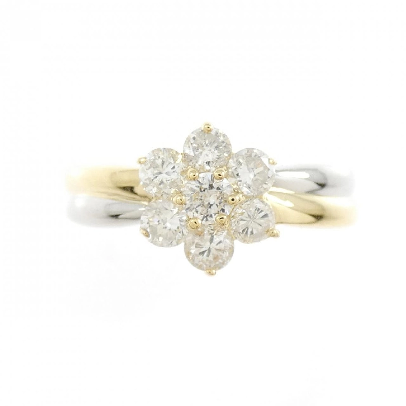 Nhẫn kim cương hoa K18YG/PT900 0.53CT 668300