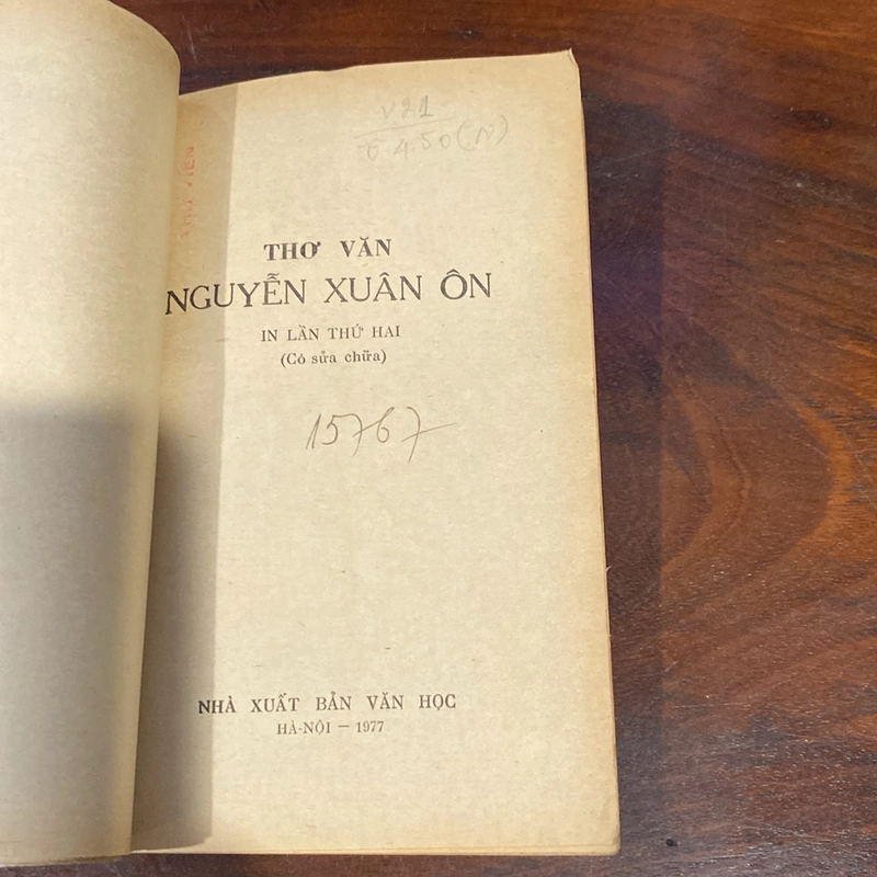 THƠ VĂN NGUYỄN XUÂN ÔN (XB 1977) 472696