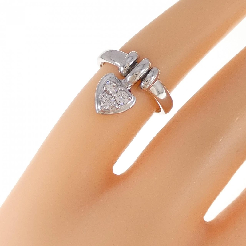 Nhẫn ngón út kim cương K18WG 0.15CT 670503
