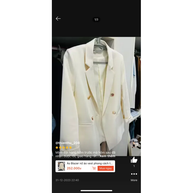 Áo blazer nữ size M 747394