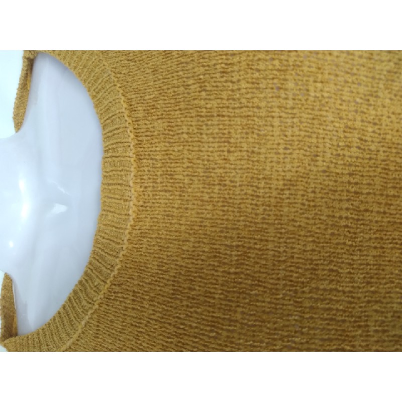 Áo len crop top freesize màu vàng như hình 10750