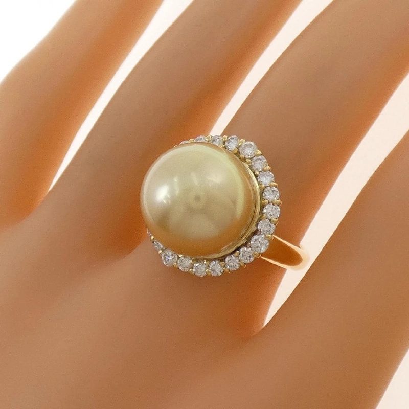 Nhẫn ngọc trai trắng K18YG 666735