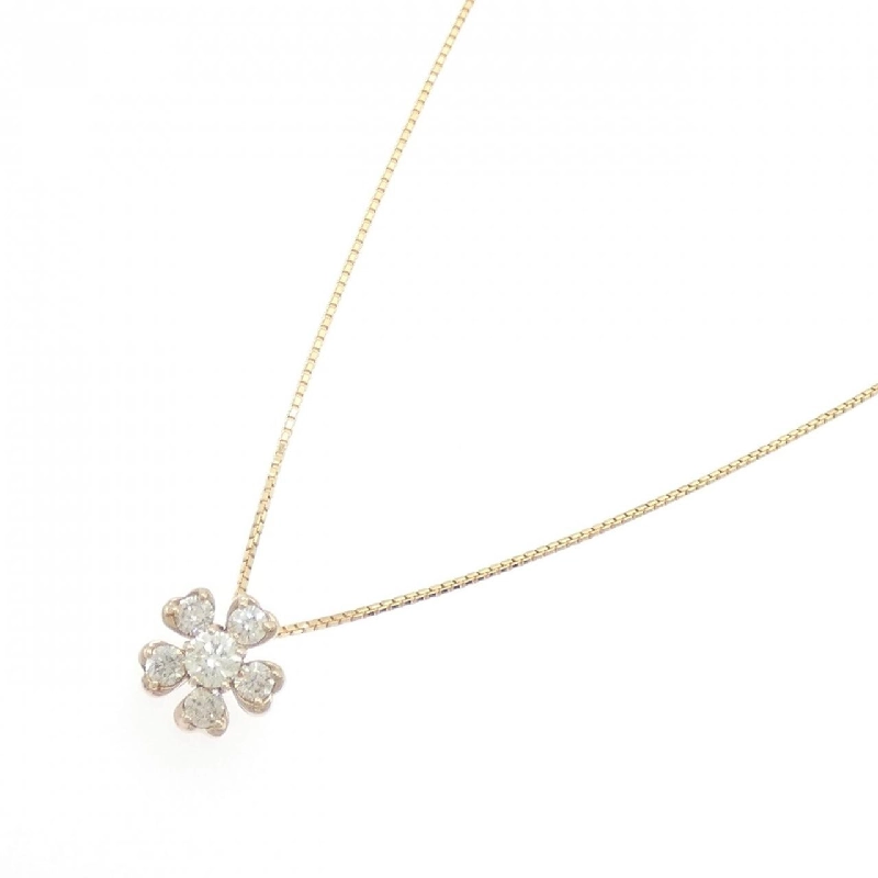 K18PG Hoa Kim Cương Dây Chuyền 0.53CT - Hàng hiệu Chính hãng 859782