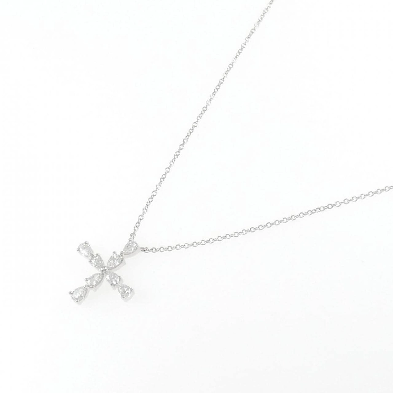 Hàng hiệu Authentic Harry Winston Dây chuyền hình chữ thập mini dạng cặp 840290