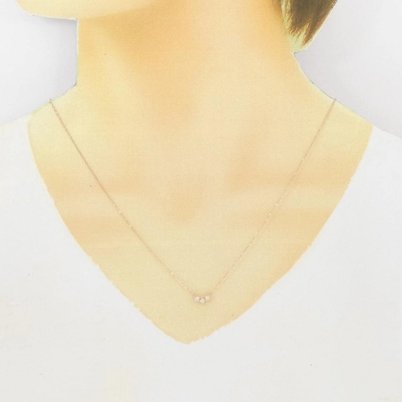 K18PG Dây chuyền kim cương 0.10CT - Hàng hiệu Chính hãng 862062