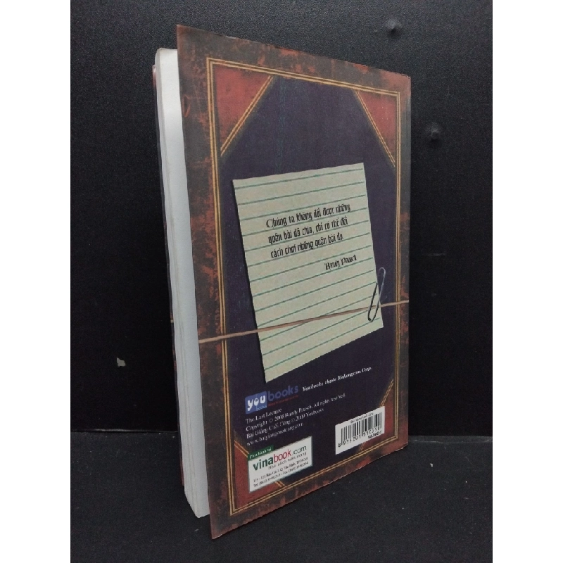 Bài giảng cuối cùng Randy Pausch & Jeffrey Zaslow mới 80% bẩn ố nhẹ 2009 HCM.ASB0609 272138