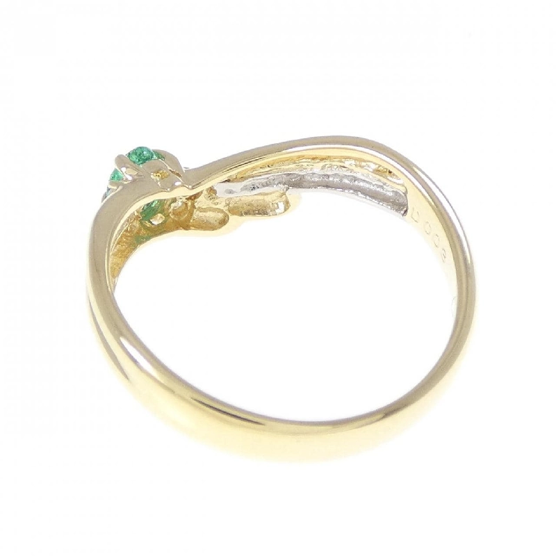K18YG/PT900 Nhẫn Emerald - Hàng hiệu Authentic 855266