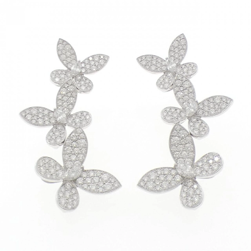 Bông tai hình bướm ba lớp Pave - Hàng hiệu Authentic 843570