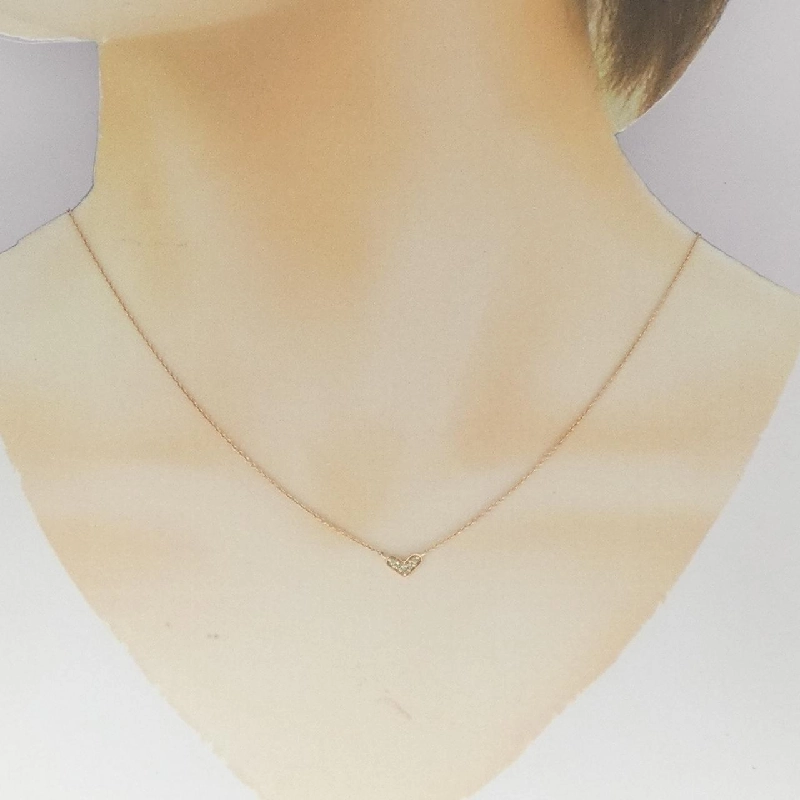 K10PG Dây chuyền kim cương hình trái tim - Hàng hiệu Authentic 865491