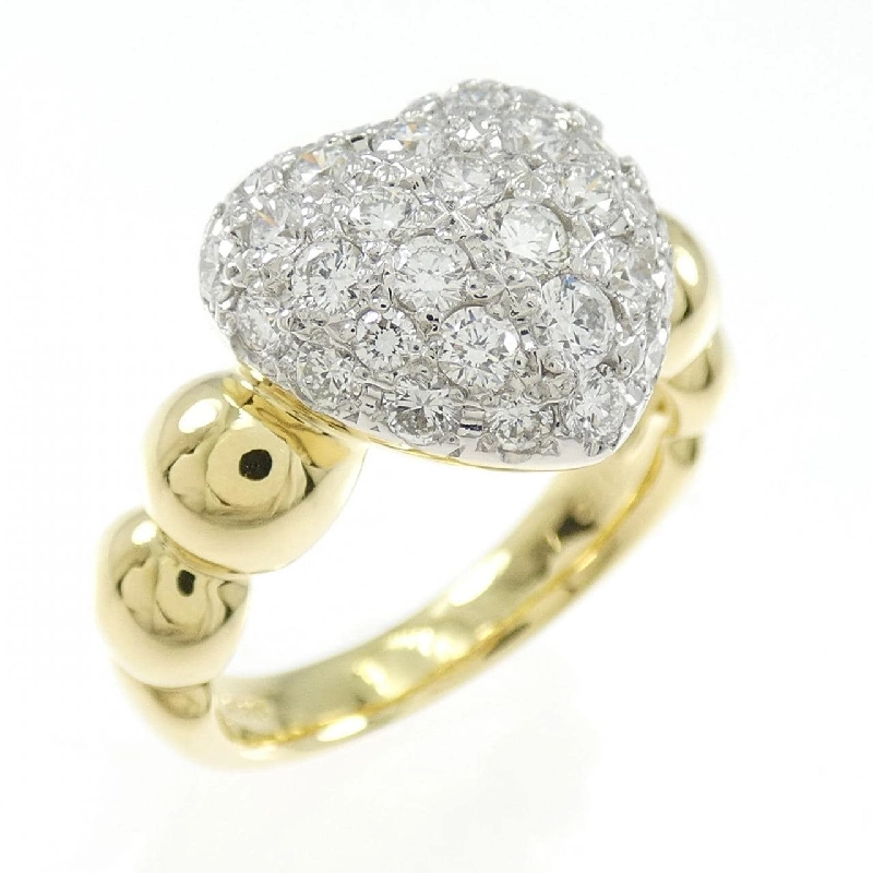 Nhẫn kim cương hình trái tim K18YG/PT900 1.00CT 669750