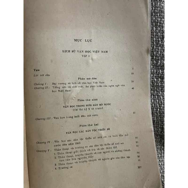 Lịch sử văn học Việt Nam tập một; sách khổ lớn  1024527