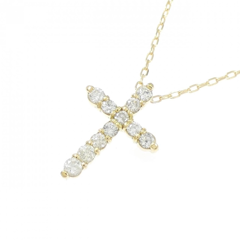 K18YG Dây chuyền kim cương chéo 0.30CT - Hàng hiệu chính hãng 861532