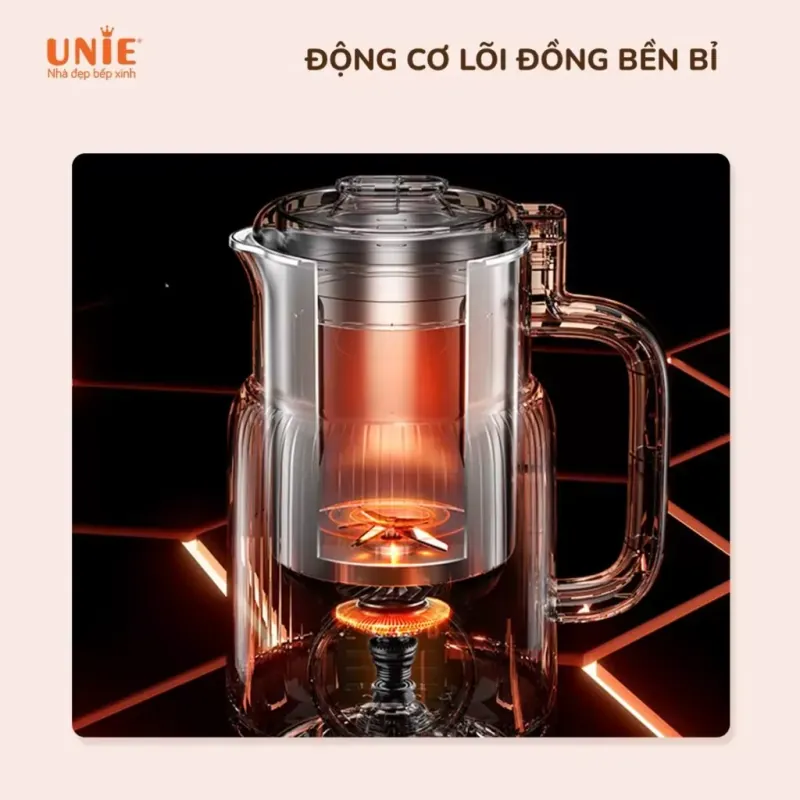 UNIE UMB08 PRO – Máy xay sữa hạt đa năng, Nấu chín & xay nhuyễn 714257