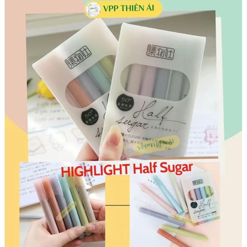 Bút highlight pastel dạ quang ghi nhớ dòng cute đánh dấu nhiều màu - VPP THIÊN ÁI TA008 178104