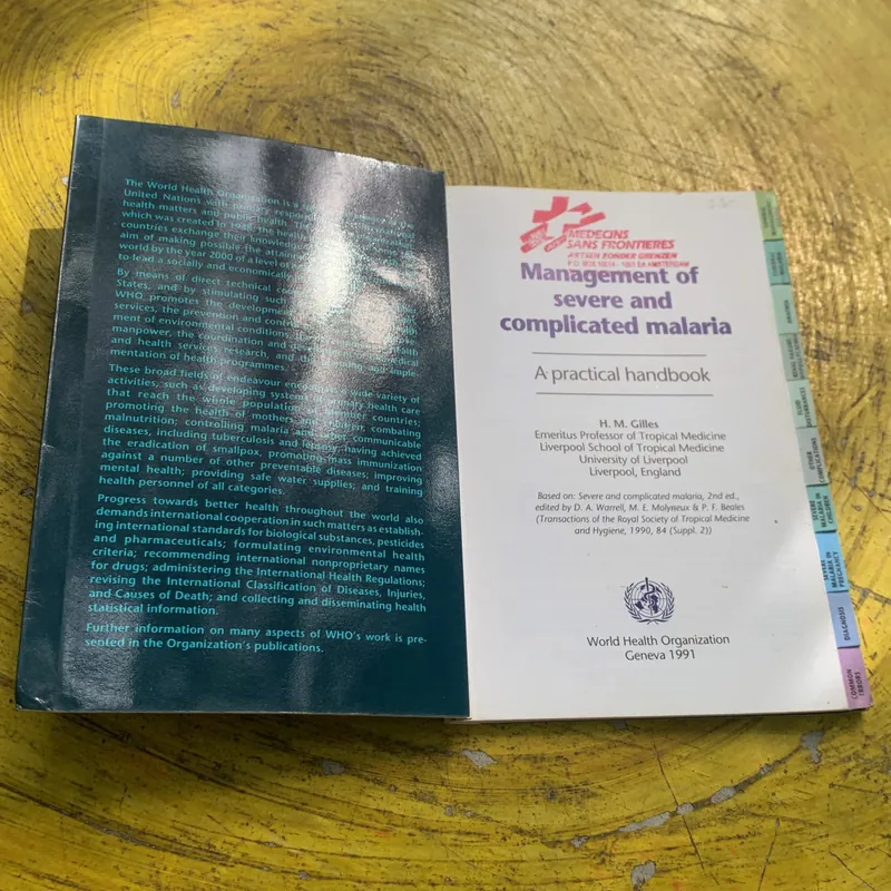 MANAGEMENT OF SEVERE AND COMPLICATED MALARIA- HƯỚNG DẪN THỰC HÀNH QUẢN LÝ BỆNH SỐT RÉT    739511