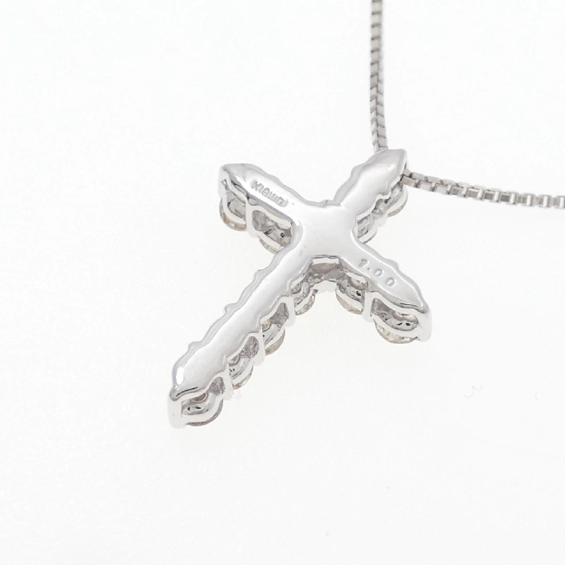 K18WG Dây chuyền kim cương chéo 1.00CT - Hàng hiệu Chính hãng 857495