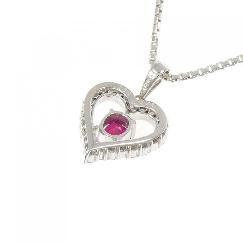 Dây chuyền ruby hình trái tim PT900/PT850 1.00CT - Hàng hiệu Authentic 859563