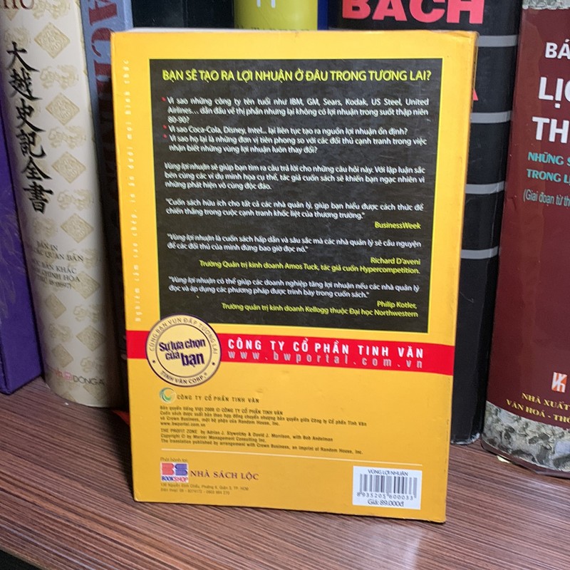 Vùng Lợi Nhuận-Tác giả	Adrian J Slywotzky, David J Morrison 187045