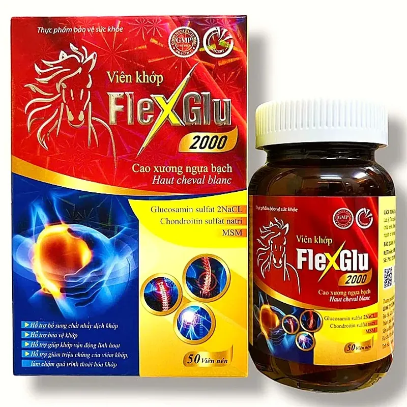 Viên uống FlexGlu 2000 hỗ trợ đau nhức xương khớp, thoái hoá khớp, đau mỏi khớp, cứng khớp 800863