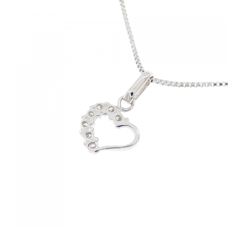 K18WG Dây chuyền kim cương hình trái tim 0.05CT - Hàng hiệu Chính hãng 859282