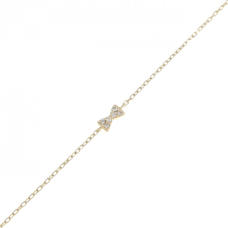 K18YG Dây chuyền kim cương hình ruy băng 0.03CT - Hàng hiệu Chính hãng 871165