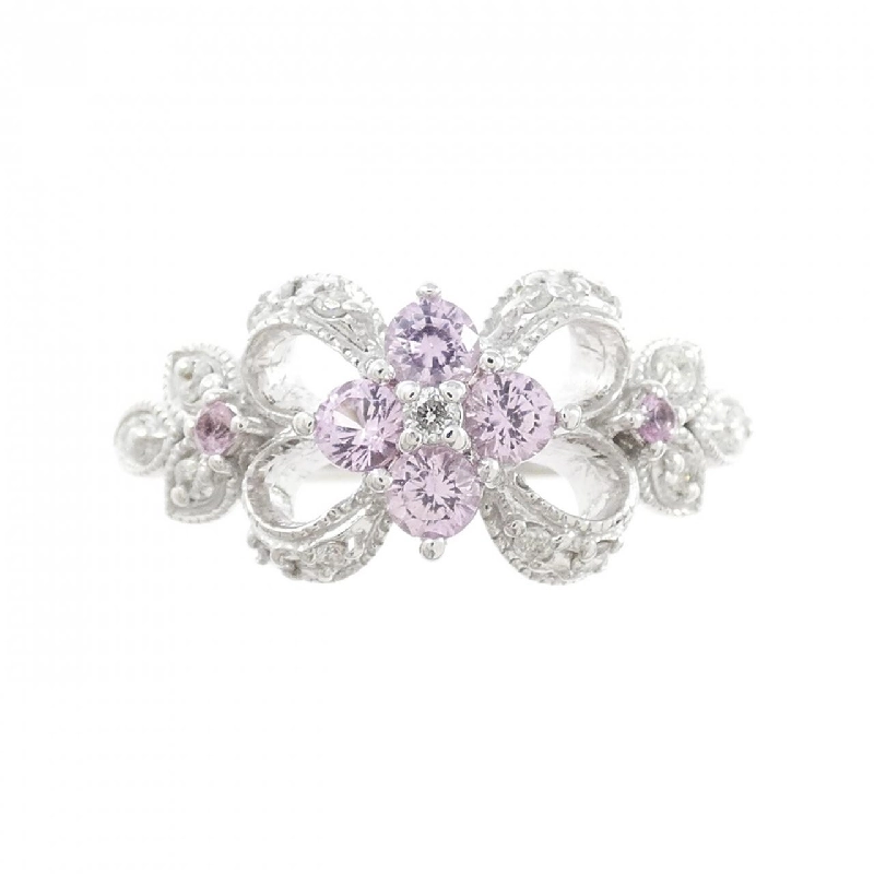 Nhẫn Sapphire Hoa K18WG - Hàng hiệu Chính hãng 851092