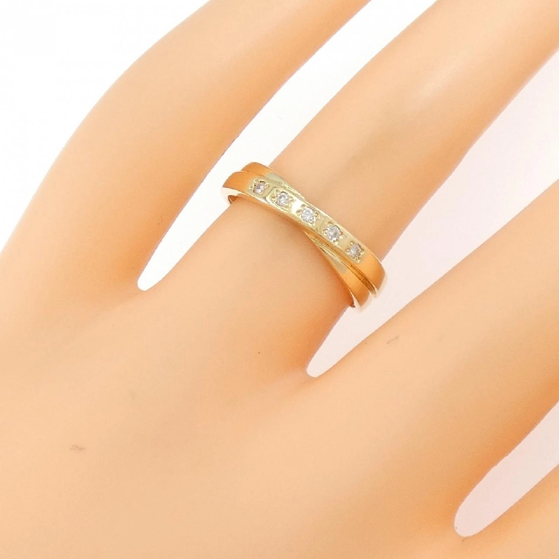 Nhẫn kim cương K18YG 0.04CT 667619