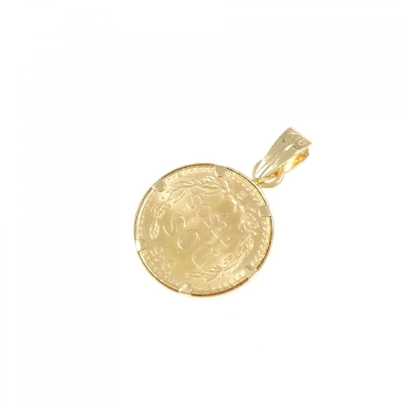 K18YG(枠) Đồng xu Mặt dây chuyền - Hàng hiệu Chính hãng 864331