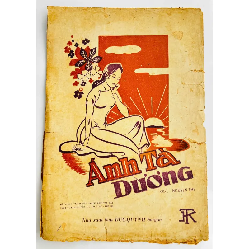 [Cực Hiếm] Tờ Nhạc Tiền Chiến 1948: ÁNH TÀ DƯƠNG - NXB Đức Quỳnh (Bút tích Saigon 1948) 728098