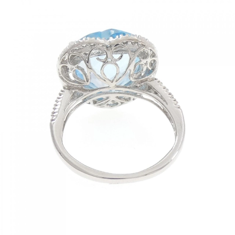 Nhẫn hình trái tim Blue Topaz K18WG 10.04CT - Hàng hiệu Chính hãng 848644