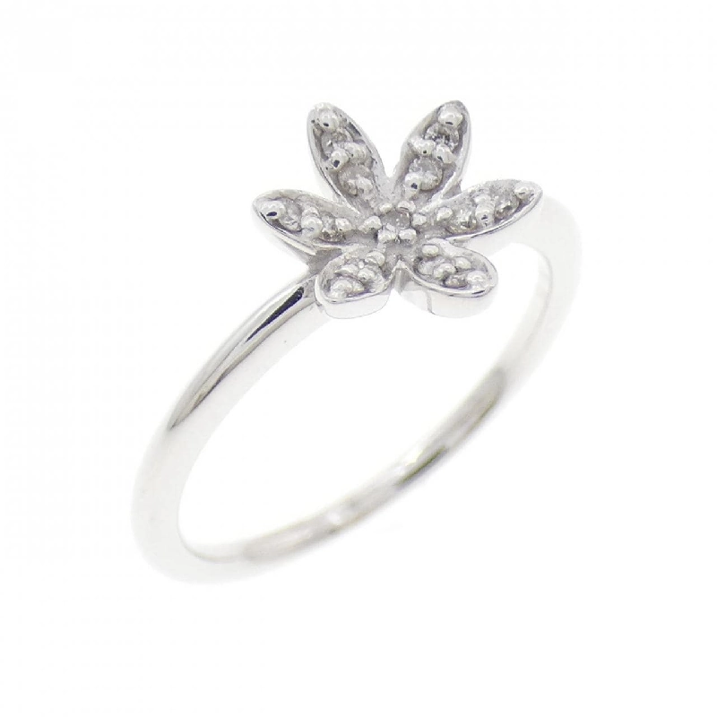 Nhẫn kim cương hoa K18WG 0.07CT - Hàng hiệu Authentic 848523