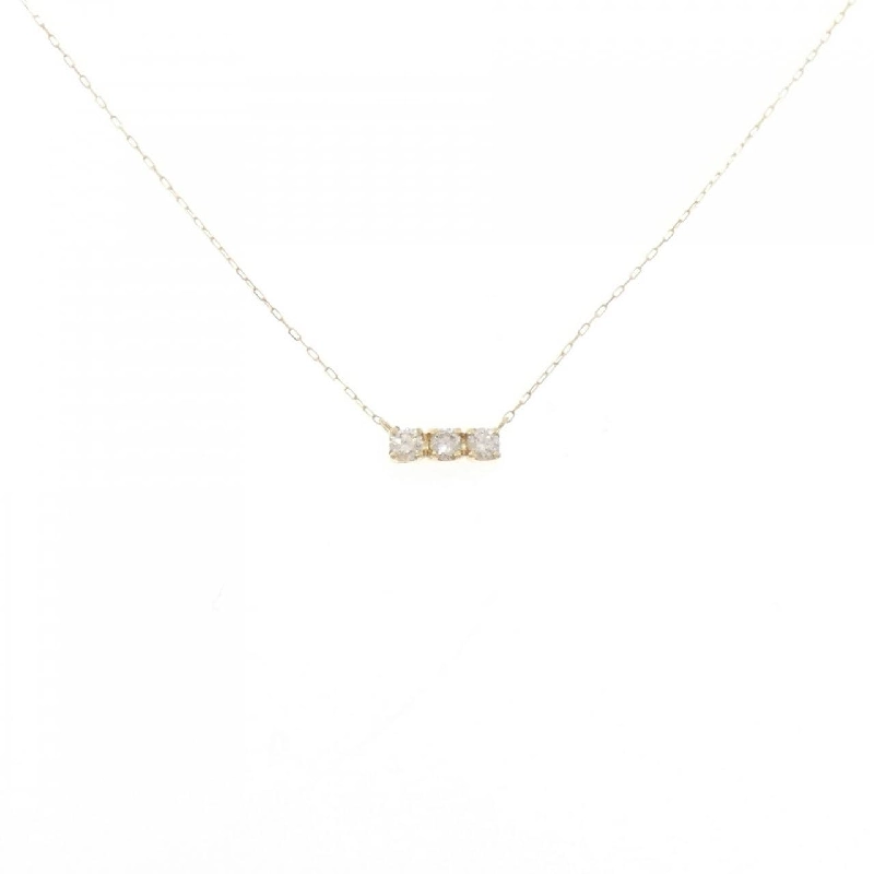 K18YG Ba viên đá kim cương Dây chuyền 0.15CT - Hàng hiệu Chính hãng 860652